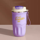Axyaa Stainless Steel Coffee Mug with Rope | Vacuum Flask Travel Tumbler