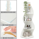Axyaa Modern 5-Tier Corner Bookshelf Plant Stand & Small Storage Rack