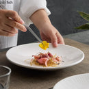 Axyaa Striped Ceramic Plates Set Mixed Usage Circular Tableware