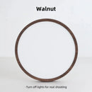 Axyaa Wood Grain Walnut LED Ceiling Light for Indoor Decor - Modern, Ultrathin Circular Design