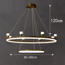Axyaa LED Pendant Chandelier: Modern Indoor Lighting for Living and Dining Room