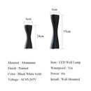 Axyaa Outdoor Waterproof Wall Lamp in Gold, Black, or White - Stylish Garden and Porch Lighting