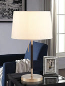 Axyaa Modern Leather Iron Table Lamp with Pull Switch