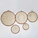 Rattan Grass Weaving Wall Decor, Moroccan Style, Axyaa Livingroom Bedroom Background