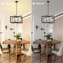 Axyaa Black Vintage Industrial Farmhouse Chandelier for Bedroom