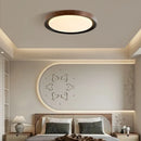 Axyaa Wood Grain Walnut LED Ceiling Light for Indoor Spaces - Modern Decorative Lamp