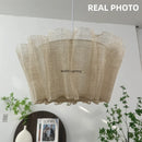 Axyaa Wabi-sabi Style Fabric Chandelier Cream Color Pendant Light