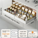 Axyaa Slide Out Cabinet Organizer Metal Drawers Storage Adjustable Shelves