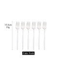 Axyaa Stainless Steel Fruit Cake Fork Set - 6Pcs