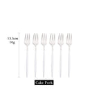 Axyaa Stainless Steel Fruit Cake Fork Set - 6Pcs
