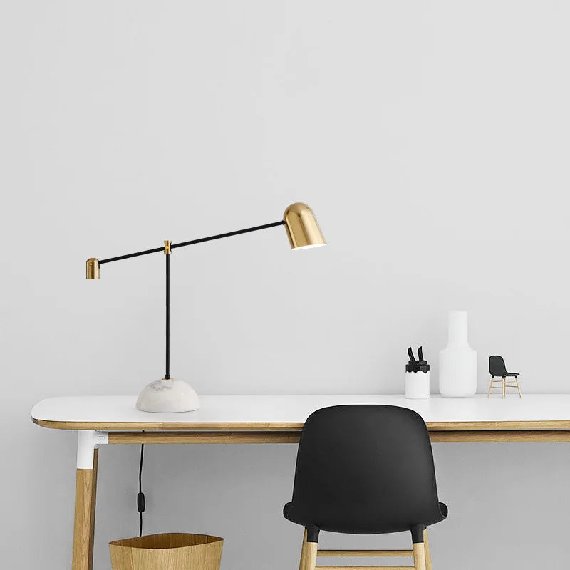 Axyaa Marble Base Adjustable Desk Lamp - Modern Design for Living Room, Study, Bedroom