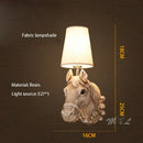 Axyaa Retro Horse Resin Wall Lamp