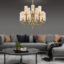 Axyaa Modern American Lustre Glass Chandelier, LED Indoor Lighting for Living, Dining, Bedroom