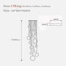 Axyaa Circular Staircase Chandelier: Luxury Nordic Living Room Pendant Light