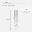 Axyaa Attic Hollow Circular Staircase Chandelier-Luxury Nordic Living Room Ceiling Pendant-Light