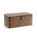 Large Seagrass Storage Basket with Lid by Axyaa – Home Organizer for Clothes & Sundries