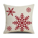 Axyaa Christmas Pinecone Candlestick Linen Print Pillowcase for Home Decor