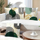 Axyaa Geometric Leaf Pattern Pillowcase for Living Room Sofa and Bedroom Décor