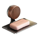 Axyaa Wall-Mounted Suction Soap Holder with Drain for Bathroom Organization