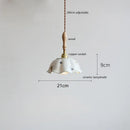 Axyaa Butterfly Ceramic LED Pendant Lamp with Wooden Handle Copper Socket