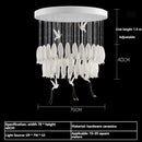 Axyaa Crystal Flower Chandelier for Stairway Loft, Villa, Hotel Lobby