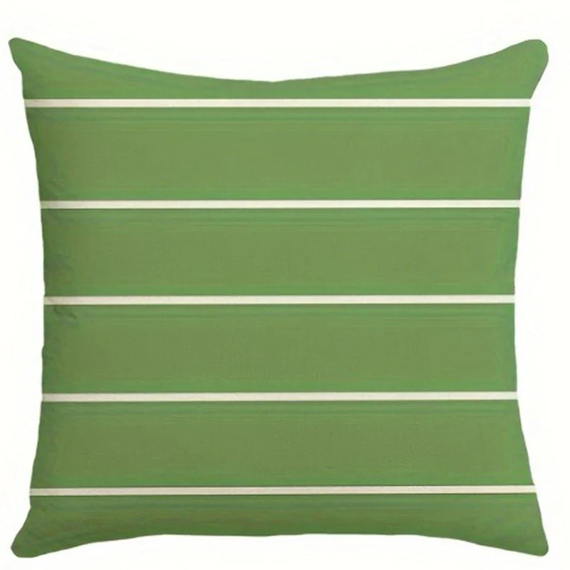 Axyaa Floral Green Plaid Striped Pattern Sofa Cushion Cover 45x45cm