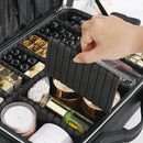 Axyaa Diamond Check Makeup Case: Large Waterproof Cosmetic Box for Travel.