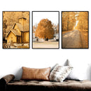 Nordic Forest House Poster Canvas Art Print Wall Pictures by Axyaa for Home Décor