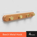Axyaa Wooden Wardrobe Door Hook - Hemu Solid Wood Clothes Hanger
