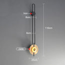 Axyaa Jade Wall Lamp: Modern Luxury Metal Long Pole, LED Bedside Light