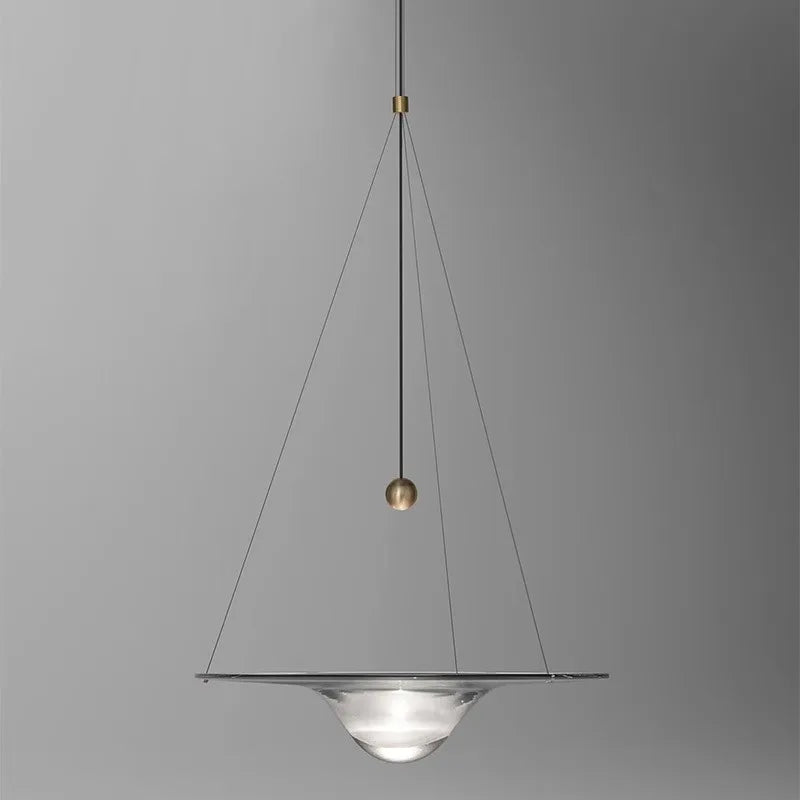 Axyaa Water Drop Chandelier: Modern Nordic Minimalism Saucer Pendant Light