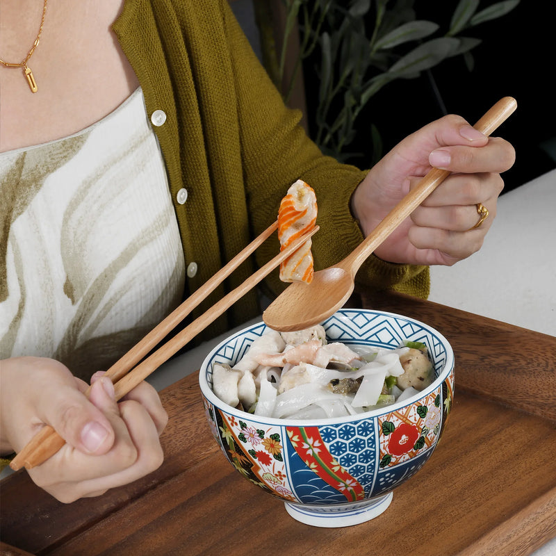 Axyaa Japanese Wooden Tableware Set - Elegant and Eco-Friendly Dining Ensemble