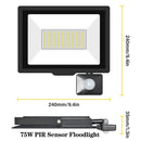 Axyaa Induction LED Flood Light with Adjustable PIR Sensor - Outdoor Floodlight