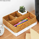 Axya Handmade Weave Storage Basket with Compartments