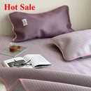 Axyaa Striped Mat Set - 120x200 & 1.5m 1.8m - New Milk Silk Ice Silk - 2025 Hot Summer