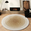 Axyaa Cream Gradient Round Rug Modern Minimalist Living Room Bedroom Decor