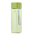 Axyaa Square Water Bottle: Portable Leak Proof Sport Drinkware, Candy Color, for Home, Gym