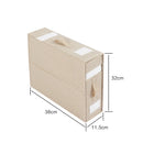 Axyaa Bed Sheet Set Organizer Box with Window - Closet Storage for Bedding and Blankets