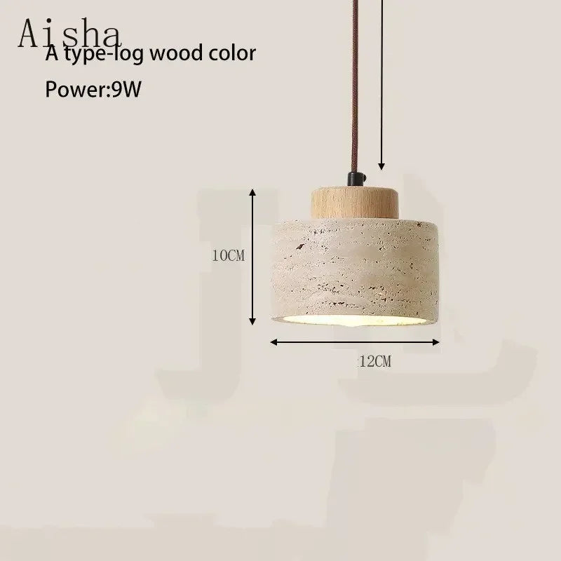 Axyaa Yellow Cave Stone Chandelier - Retro Nordic Home Lighting Decor