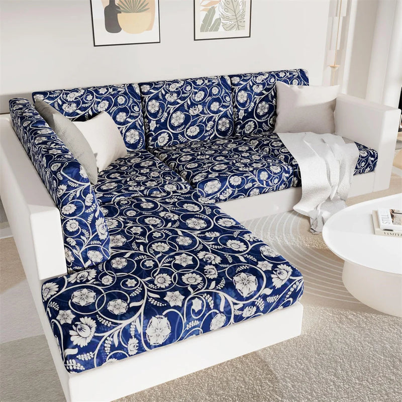 Axyaa Stretch Sofa Cover Slipcover Protector with Elastic Bottom