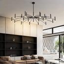 Axyaa Modern LED Ceiling Chandelier for Living Room, Metal Pendant Lamps Fixtures
