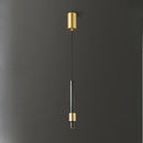Axyaa Nordic Copper Pendant Light LED Hanging Lamp for Bedroom Dining Room Decor