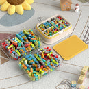 Axyaa Stackable Lego Toy Organizer with Adjustable Bins and Lids