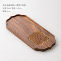 Axyaa Solid Wood Walnut Plum Blossom Dry Bubble Tray for Tea Soaking