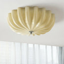 Axyaa Cream Style Glass LED Ceiling Lamp for Home and Restaurant Decor