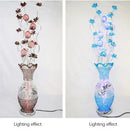 Axyaa Red Aluminum Wire LED Floor Lamp for Modern Living Room & Bedroom Decor