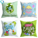 Spring Peach Rabbit Cushion Cover 45x45cm for Sofa Decor, Car, Bedside - Axyaa