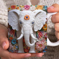 Elephant Ceramic Mug 11oz - Axyaa Office Coffee Art Enthusiast Gift