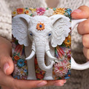 Elephant Ceramic Mug 11oz - Axyaa Office Coffee Art Enthusiast Gift
