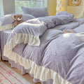 Axyaa Winter Princess Fleece Four-piece Bedding Set